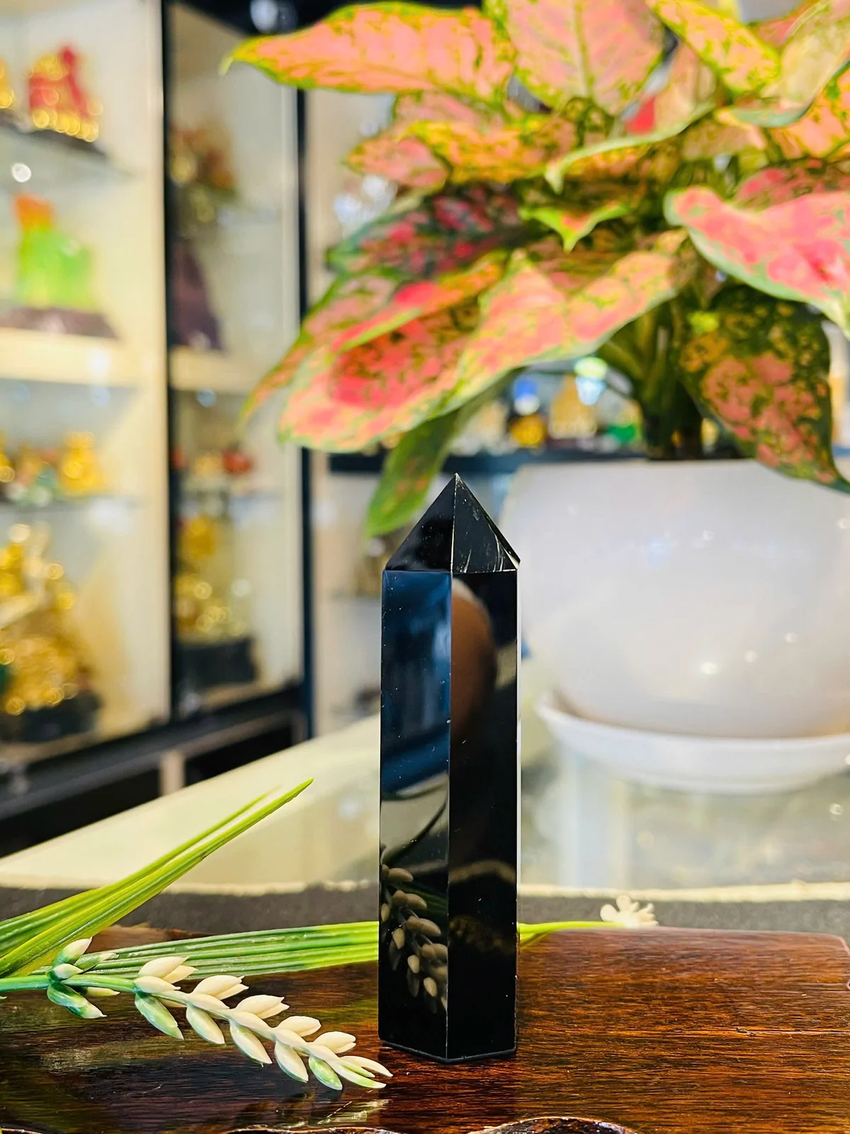 Trụ thạch anh đen ( hắc ngà) HM058-110